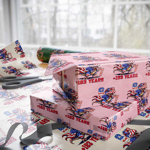 Funny 67 Meme Dinosaur American Pride Wrapping Paper Roll USA 250th Anniversary