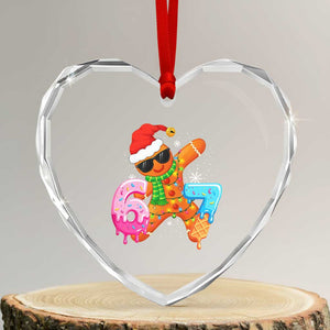 Funny 67 Meme Gingerbread Christmas Heart Crystal Glass Ornament Six Seven Ice Cream Drip Boys TS10 Transparent Glass 3'' Heart Print Your Wear