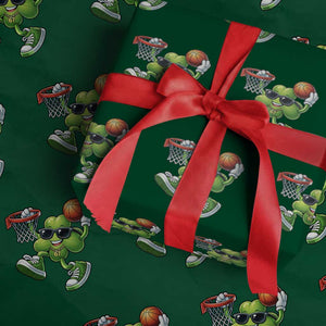 Funny 67 Meme Six Seven Basketball Shamrock St Patricks Day Wrapping Paper Roll TS11 Green Print Your Wear