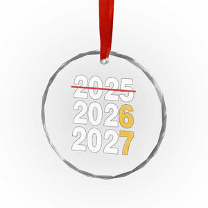 Funny 67 New Year Crystal Glass Ornament Happy New Year 2026 2027 Six Seven Meme TS11 Print Your Wear