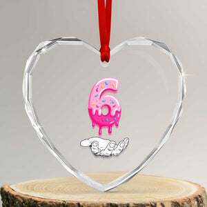 Funny 67 Six Seven Meme Couple Matching Heart Crystal Glass Ornament Number 6 Baseball Ice Cream Drip TS10 Transparent Glass 3'' Heart Print Your Wear