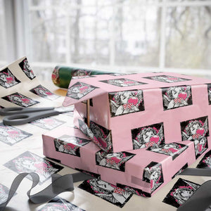 Funny 67 Valentines Wrapping Paper Roll Cupid Playing Cards Six Seven TS14 Light Pink Print Your Wear