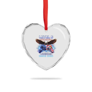 Funny 6th Birthday Heart Crystal Glass Ornament Level 6 Unlocked Awesome Since 2020 USA Gamer TS11 Print Your Wear