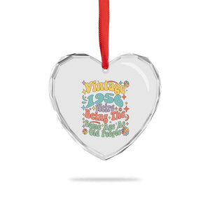 Funny 70th Birthday Heart Crystal Glass Ornament Retro Groovy 1956 Weird Being The Same Age As Old People TS10 Print Your Wear