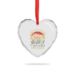 Funny 70th Birthday Heart Crystal Glass Ornament Vintage 1956 Limited Edition 50 Year Old Bday Gifts TS10 Print Your Wear