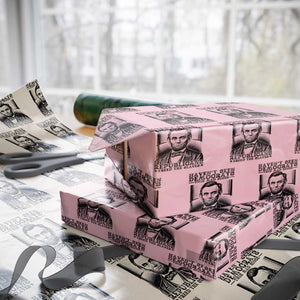Funny Abe Lincoln Political History Wrapping Paper Roll Havenot Seen Democrats This Mad Since Republicans Freed the Slaves TS02 Light Pink Print Your Wear