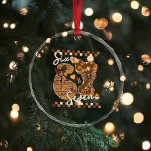 Funny African American Melanin Gift Crystal Glass Ornament Six Seven Meme TS12 Print Your Wear
