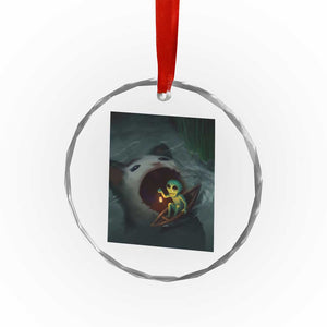 Funny Alien Cat Meme Crystal Glass Ornament Weird Silly TS10 Print Your Wear