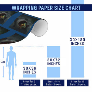 Funny Alien Cat Meme Wrapping Paper Roll Weird Silly TS10 Print Your Wear