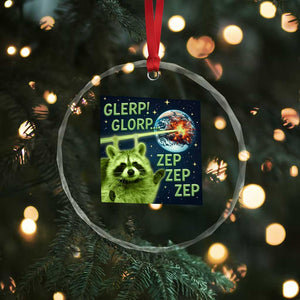 Funny Alien Raccoon Meme Crystal Glass Ornament Glerp Glorp Brainrot Stupid Gift TS10 Print Your Wear
