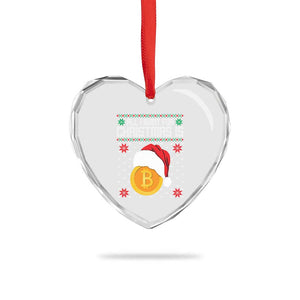 Funny All I Want For Xmas Is Bitcoin Heart Crystal Glass Ornament TS09 Print Your Wear