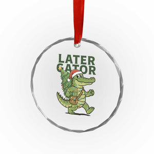 Funny Alligator Christmas Crystal Glass Ornament Lator Gator TS14 Print Your Wear
