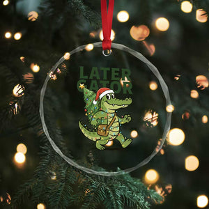 Funny Alligator Christmas Crystal Glass Ornament Lator Gator TS14 Print Your Wear