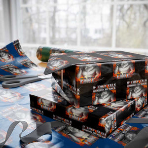 Funny Alpha Wolf Wrapping Paper Roll Meme If They Talk Behind Your Back Fart Bootleg TS10 Black Print Your Wear