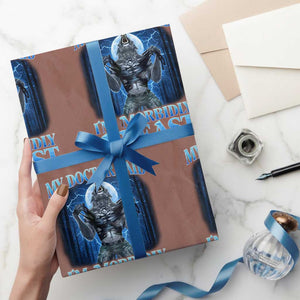 Funny Alpha Wolf Wrapping Paper Roll My Doctor Said I'm Morbidly A Beast Meme TS10 Mocha Print Your Wear