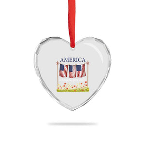 Funny America God Shed His Grace On Thee Heart Crystal Glass Ornament 4th Of July Christian American Flag TS11 Print Your Wear