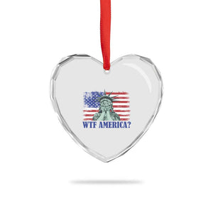 Funny American Heart Crystal Glass Ornament Statue of Liberty WTF USA Freedom Satire TS14 Print Your Wear