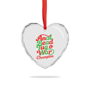 Funny Anal Bead Tug O War Christmas Heart Crystal Glass Ornament Inappropriate Adult Humor Weird Cringe TS11 Print Your Wear