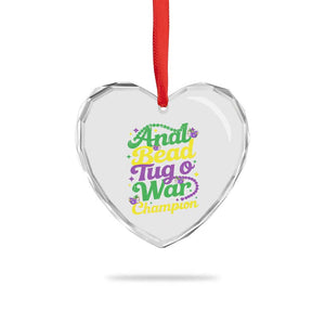 Funny Anal Bead Tug O War Mardi Gras Heart Crystal Glass Ornament Fat Tuesday Carnival Adult Humor TS11 Print Your Wear