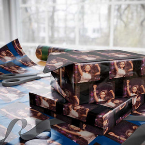 Funny Angry Doll Face Meme Graphic Wrapping Paper Roll Unhinged Baby Stankface Reaction TS02 Black Print Your Wear
