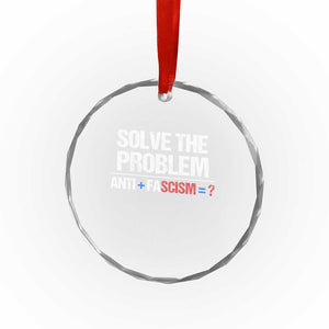 Funny Anti Fascism Protest Crystal Glass Ornament Solve The Problem TS11 Print Your Wear