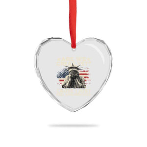 Funny Are We Great Yet Cause I Just Feel Embarrassed Heart Crystal Glass Ornament Statue Of Liberty American Flag - Print Your Wear