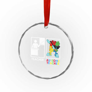 Funny Au Some Teacher Crystal Glass Ornament Autism Acceptance Special Education Gift TS12 Print Your Wear