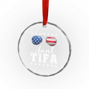 Funny Aunt Tifa Crystal Glass Ornament Political Satire American Flag Sunglasses TS11 Print Your Wear