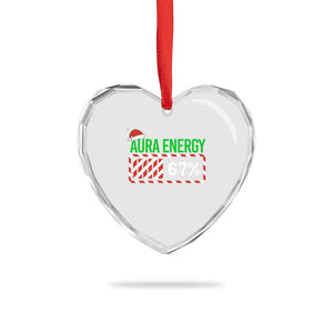 Funny Aura Energy 67 Christmas Heart Crystal Glass Ornament Aura Farming Six Seven Meme Gen Alpha Slang TS11 Print Your Wear