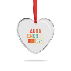 Funny Aura Energy At 67 Heart Crystal Glass Ornament Six Seven Meme Gen Alpha Slang TS11 Print Your Wear
