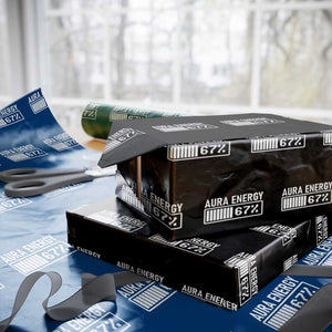 Funny Aura Energy at 67 Wrapping Paper Roll Six Seven Viral Meme 6 7 Gen Alpha Slang TS02 Black Print Your Wear