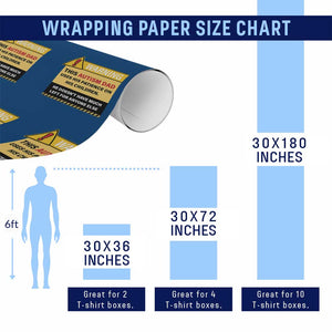 Funny Autism Awareness Dad Wrapping Paper Roll Warning This Autism Dad Uses His Patience On His Children TS11 Print Your Wear