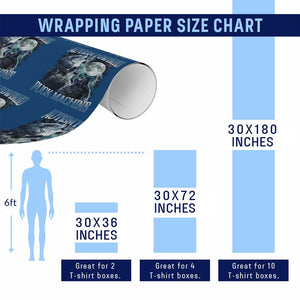 Funny Autism Powered Fuck Machine Wrapping Paper Roll Autism Quote Alpha Wolf TS11 Print Your Wear