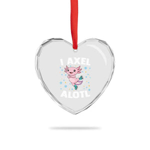 Funny Axolotl Ice Skating Heart Crystal Glass Ornament I Axel Alotl Winter Sport TS11 Print Your Wear