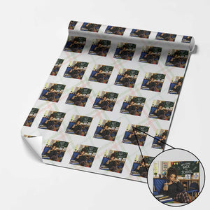 Funny Back To School Doll Face Meme Wrapping Paper Roll Coffee Teacher Gift TS12 Christmas Plaid Print Your Wear