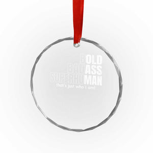 Funny Bald Dad Crystal Glass Ornament Old Man Saying Gag Gift Fathers Day TS10 Print Your Wear