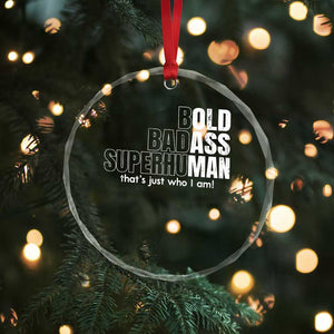 Funny Bald Dad Crystal Glass Ornament Old Man Saying Gag Gift Fathers Day TS10 Print Your Wear