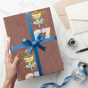Funny Ballerina Cappuccina Ballet Six Seven Wrapping Paper Roll Brainrot Meme Pastel Gift TS12 Mocha Print Your Wear