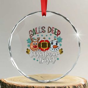 Funny Balls Deep In Christmas Spirit Crystal Glass Ornament Xmas Humorous Festive TS11 Transparent Glass 3'' Circle Print Your Wear