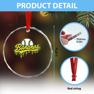 Funny Banana Baseball Crystal Glass Ornament Sports Team Baseball Drip Ice Cream Style TS10 Print Your Wear