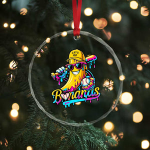 Funny Banana Baseball Drip Crystal Glass Ornament Lets Go Bananas Ice Cream Dripping Sport TS11 Print Your Wear