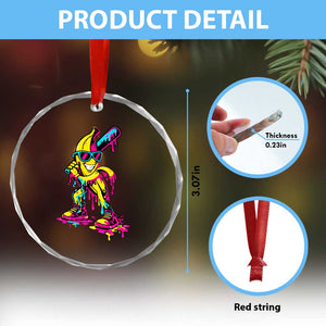 Funny Banana Baseball Drip Ice Cream Splatter Crystal Glass Ornament TS11 Print Your Wear