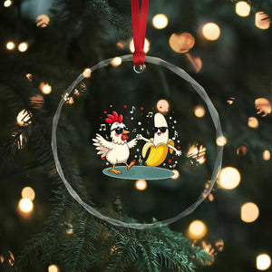 Funny Banana Chicken Dance Crystal Glass Ornament Chaos Dance Meme Graphic TS12 Print Your Wear