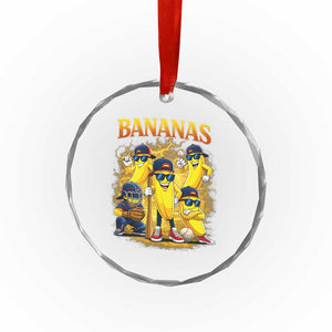 Funny Bananas Crystal Glass Ornament Lets Go Banana Cute Banana Lovers Bootleg TS10 Print Your Wear