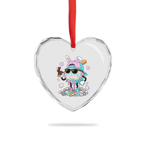 Funny Baseball Easter Heart Crystal Glass Ornament Drip Ice Cream Bunny Easter TS14 Print Your Wear