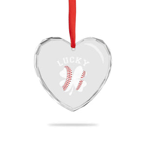Funny Baseball Lucky Clover St Patricks Day Heart Crystal Glass Ornament TS11 Print Your Wear