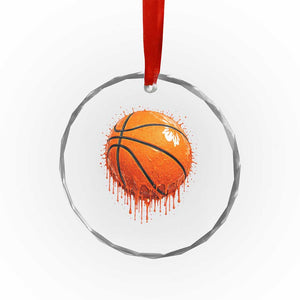 Funny Basketball Drip Splash Graphic Crystal Glass Ornament TS11 Print Your Wear