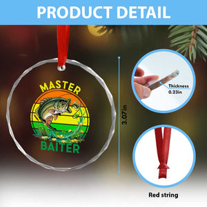 Funny Bass Fishing St Patricks Day Crystal Glass Ornament Master Baiter TS14 Print Your Wear