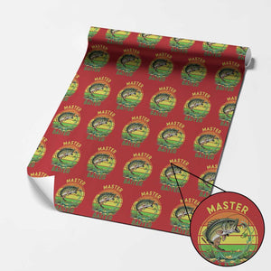 Funny Bass Fishing St Patricks Day Wrapping Paper Roll Master Baiter TS14 Red Print Your Wear