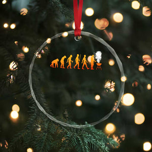 Funny BBQ Crystal Glass Ornament Evolution Of Grill Master Grilling Gifts Meat Smoking TS10 Print Your Wear
